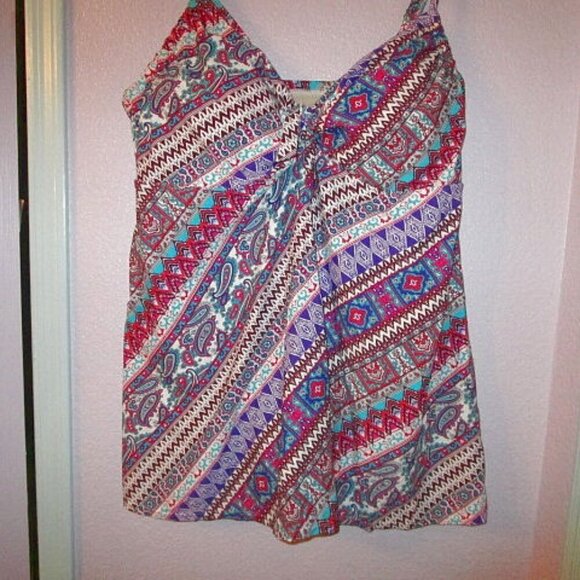 Swimsuits for All MIX Print Plus Size 26 SWIM Dress ONE PIECE Paisley BRA F/G - Picture 2 of 12